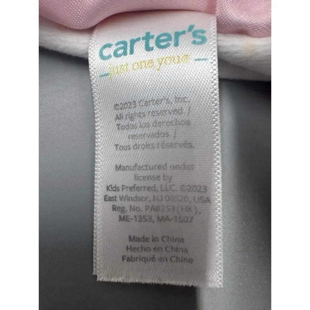 Carters Just One You Pink Elephant Lovey Baby Security Blanket Satin Like Trim